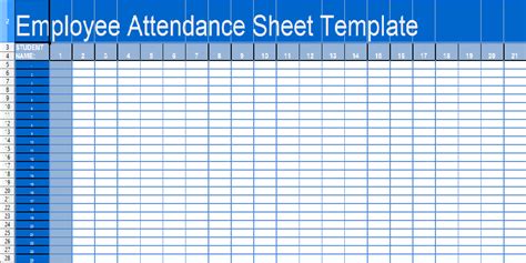 Attendance Sheet In Excel With Formula Employee Record Template Free