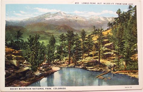 Vintage Postcard Rocky Mountain National Park Colorado Flickr