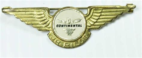 Continental Airlines Jr Pilot Wings Continental Airlines Twa Pin