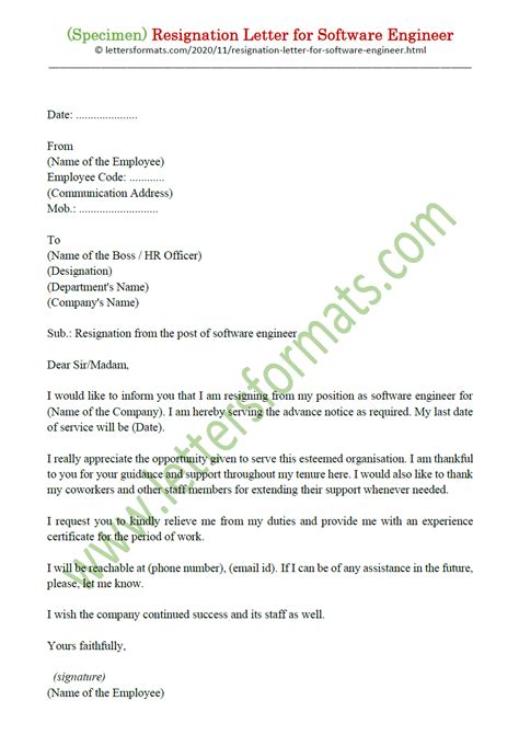 22 How To Write Resignation Letter For Software Engineer 36guide