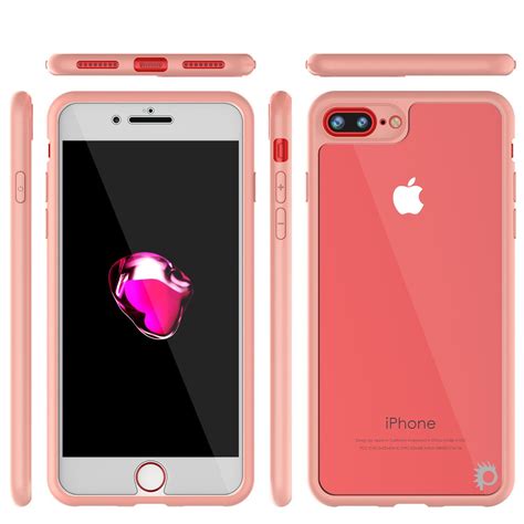 Iphone 8 Plus Case Mask Series Pink Full Body Hybrid Dual Layer T