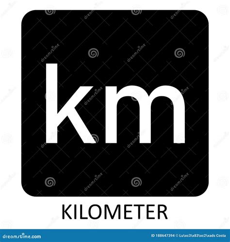 Kilometer Symbol Illustration Stock Illustration Illustration Of