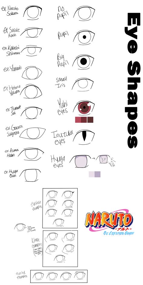 Naruto Character Guide Eyes By Anniberri Naruto Eyes Naruto Sketch