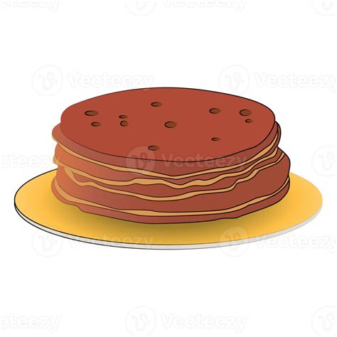 Chocolate Pancake Isolated On Transparent Background Dessert Clipart