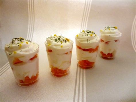 Verrines de saumon fumé au fromage frais Diet Délices