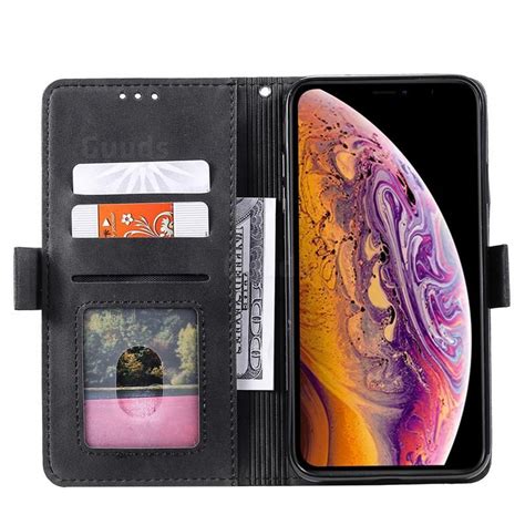 Luxury Retro Stitching Leather Wallet Phone Case For Iphone Xs Max 65