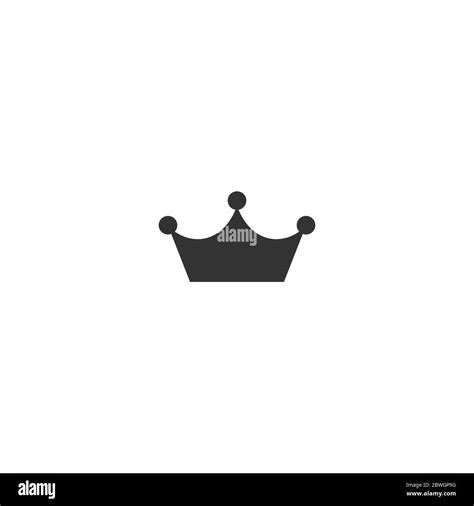 Crown Icon Isolated On White Royal Luxury Vip First Class Sign