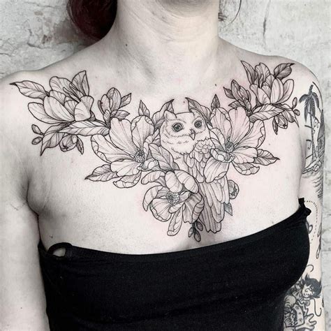 Fine Line Tattoo Artwork With Flora And Fauna Motifs By Maret