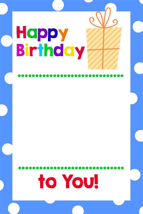Birthday Money Card Printable Printable Birthday Cards
