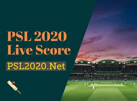 Psl 2020 Live Score Updated Free Websites Details