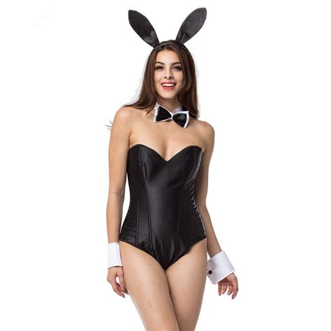 Halloween Costume Womens Sexy Bunny Cosplay Bodysuit Rabbit Uniform