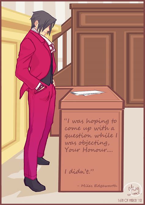 Ace Attorney Miles Edgeworth In Courtroom By Medlih On Deviantart