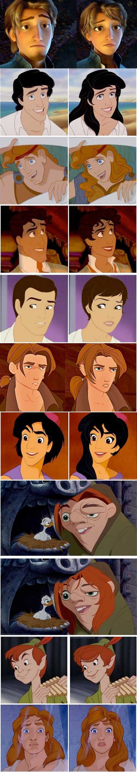 Gender Bending Disney Characters On Imgfave Funny Disney Characters