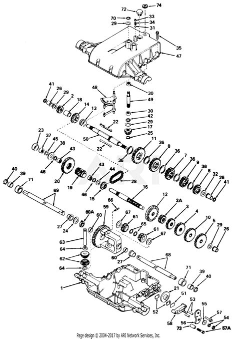 Mtd Power Tech Mdl 698 Parts Diagram For Five Speed Transaxle