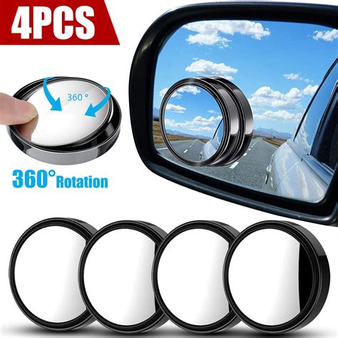 4pcs Car Blind Spot Mirrors Hd 360° Wide Angle Convex Rear Side View Universal Ebay