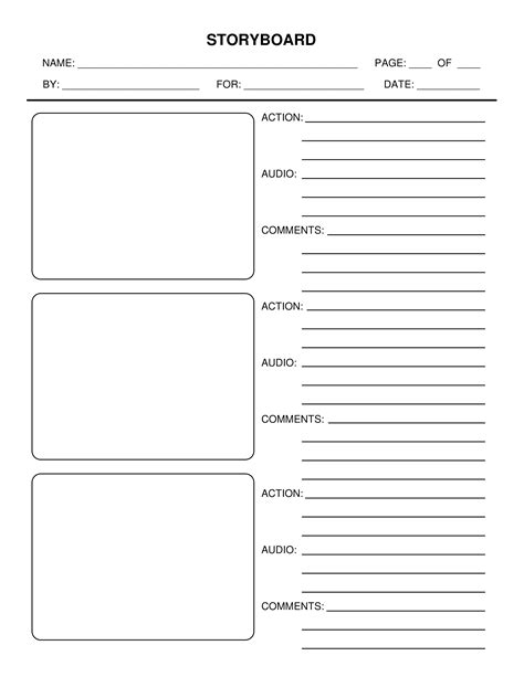 Action Storyboard | Templates at allbusinesstemplates.com