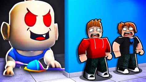 Roblox Chop Escapes The Evil Baby With Frosty Youtube