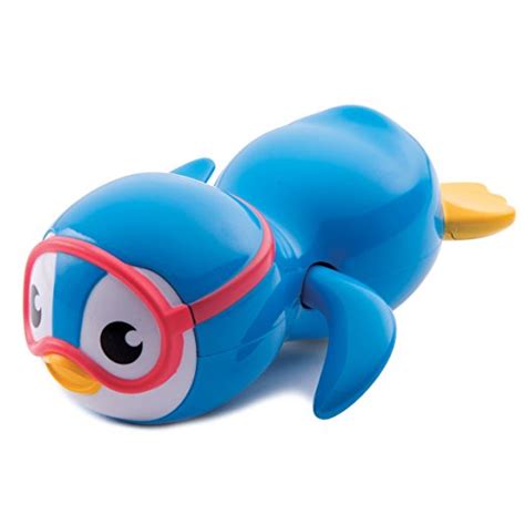 The most common bathtub toy material is plastic. Amazon: Munchkin Wind Up Swimming Penguin Bath Toy, Blue $3.20