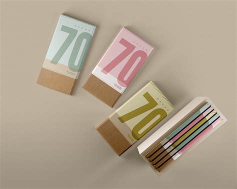 Download Chocolate wrapping paper and box mock-up PSD file | Free ...