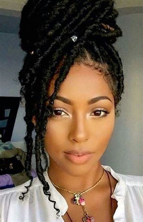Fashion idol soft dreadlocks crochet braids hair synthetic dread hairstyle ombre brown hair faux locs braiding hair extensions. 20 Lovely Hairstyles for Black Women (WITH PICTURES ...