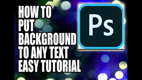How To Put Background On Any Text Easy Photoshop Tutorial Youtube