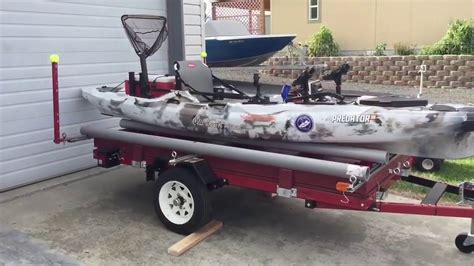 Harbor Freight Double Kayak Trailer Build Use 1 Or 2 Kayaks Youtube