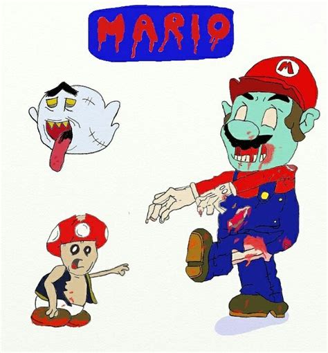 Mario Zombie Drawing