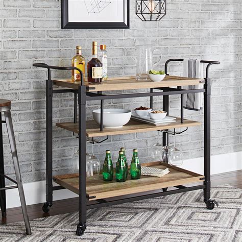 Enjoy shopping our vintage bar carts and items in the better homes & gardens crossmill collection in the weathered finish include: Better Homes & Gardens Crossmill Bar Cart, Weathered ...