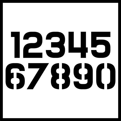 Printable Stencils Numbers
