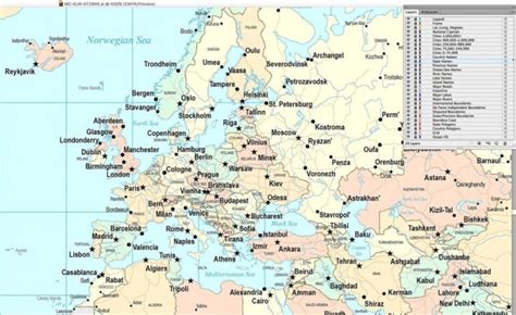 Full Printable Detailed Map Of Europe With Cities In Pdf World Map