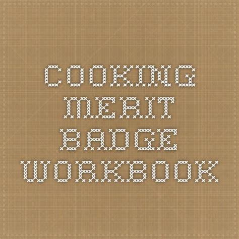 Cooking Merit Badge Workbook Cloudshareinfo
