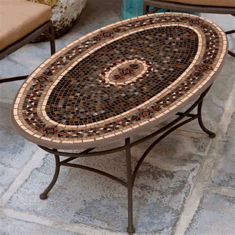 Enjoy free shipping on most stuff, even big stuff. Neille Olson - KNF Designs|Mosaic Oval Coffee Table - 54x32