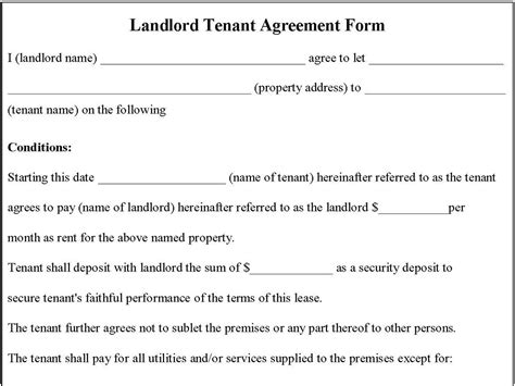 Example Of Landlord Tenant Contract at Tomas Branson blog
