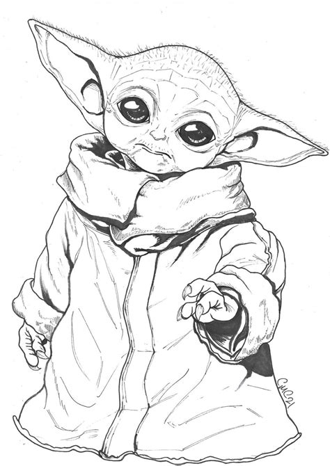 Baby Yoda Drawing Reference And Sketches For Artists