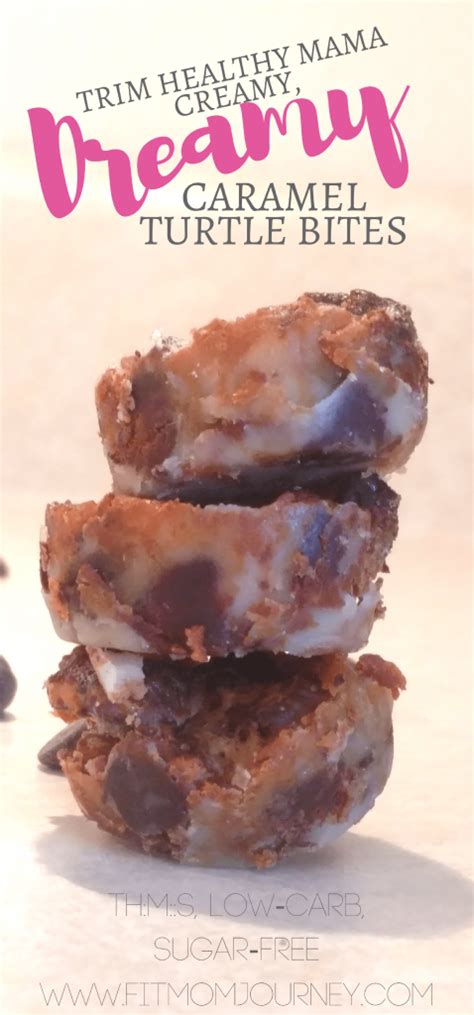 Place 1 caramel candy in the center of each y. Trim Healthy Mama Caramel Turtle Bites