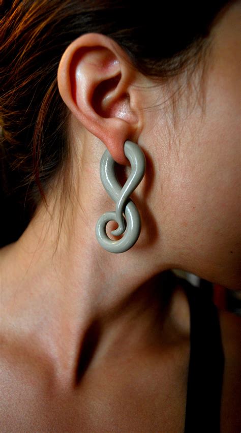 Grey Swirly Gauges Featured In Size 00 Check Out My Work At Facebook