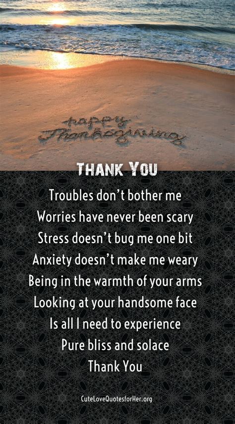 Our life is full of happiness, there are many people around us who love us and thank you for visiting our site. 25 Thanksgiving Love Poems to Wish Her / Him - Thankful Poems