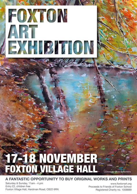 Foxton Art Exhibition 2018 View Poster Tinas Fine Art Uk