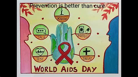 World Aids Day Poster Drawing L Aids Awareness Drawing L Aids Day