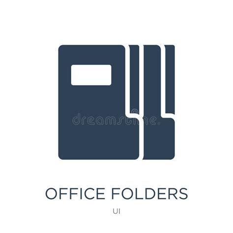 Office Folders Icon In Trendy Design Style Office Folders Icon