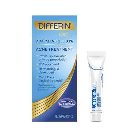 Differin Gel Adapalene Gel 01 Acne Treatment 05 Oz Natural Hair