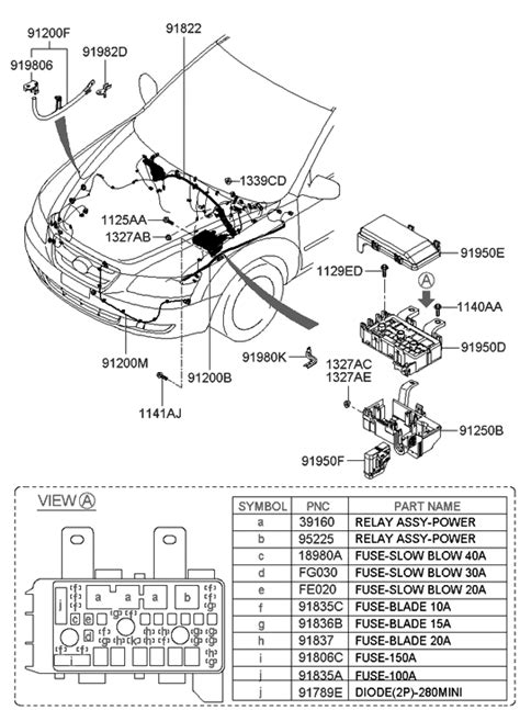 2004 hyundai accent engine diagram. 91820-0A281 - Genuine Hyundai WIRING ASSEMBLY-ENGINE ROOM