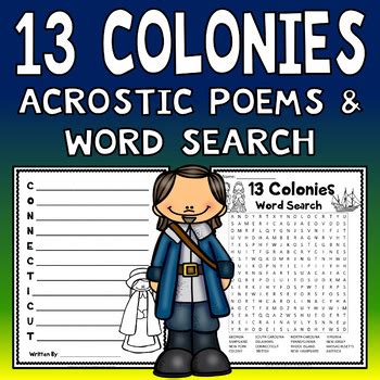 13 Colonies Writing Activity: Acrostic Poems for Each ...