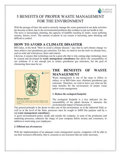 5 BENEFITS OF PROPER WASTE MANAGEMENT FOR THE ENVIRONMENT