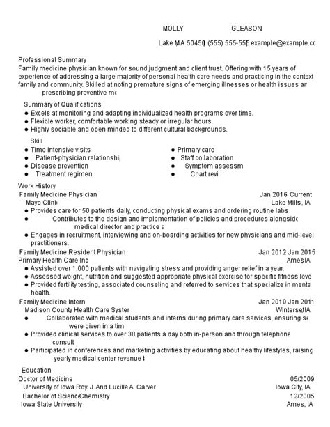 Doctor Resume Examples For 2024 Template And Guide