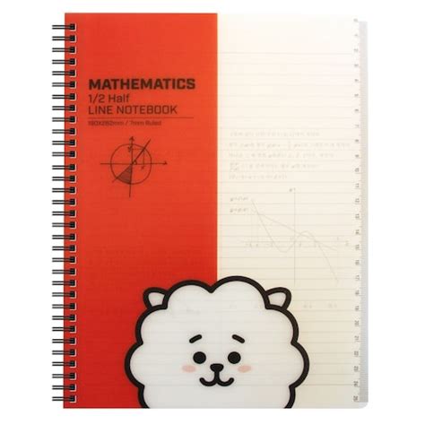 Cuaderno De Matemáticas Con Personaje Rj Línea Bt21