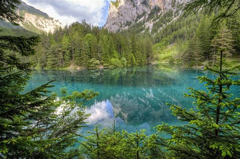 Austria Lake Mountains Trees Landscape Wallpapers Hd Desktop And