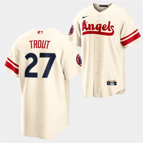 Mike Trout Angels 2022 City Connect Beigle Jersey