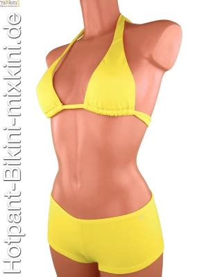 Gelbe Hotpants Bikini Kombi Gelbe Mixkinis Kaufen Mixkini Beachwear
