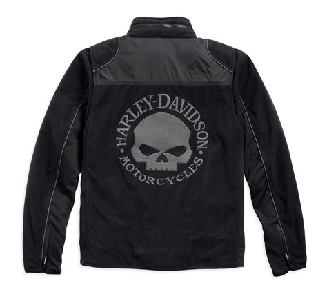 Vm Harley Davidson Fleece Jacke Skull Winddicht Im Thunderbike